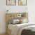 Headboard Cabinet with LED Sonoma Oak 140x16.5x103.5 cm