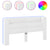 Headboard Cabinet with LED White 200x16.5x103.5 cm