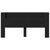 Headboard Cabinet with LED Black 200 cm