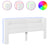 Headboard Cabinet with LED White 220x16.5x103.5 cm