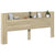 Headboard Cabinet with LED Sonoma Oak 220x16.5x103.5 cm