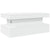Coffee Table with LED Lights White 90x50x40 cm