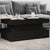 Coffee Table with LED Lights Black 90x50x40 cm