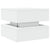 Coffee Table with LED Lights White 50x50x40 cm