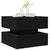 Coffee Table with LED Lights Black 50x50x40 cm