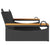 Swing Bench Black 109x62x40 cm Poly Rattan