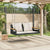 Swing Bench with Cushions Black 109x62x40 cm Poly Rattan