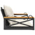 Swing Bench with Cushions Black 109x62x40 cm Poly Rattan