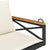 Swing Bench with Cushions Black 109x62x40 cm Poly Rattan