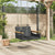 Swing Bench Black 63x62x40 cm Poly Rattan