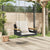 Swing Bench with Cushions Black 63x62x40 cm Poly Rattan