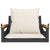 Swing Bench with Cushions Black 63x62x40 cm Poly Rattan