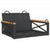 Swing Bench Black 63x62x40 cm Poly Rattan