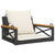 Swing Bench with Cushions Black 63x62x40 cm Poly Rattan