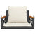 Swing Bench with Cushions Black 63x62x40 cm Poly Rattan