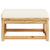 Garden Footstool with Cushions Solid Wood Acacia