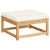 Garden Footstool with Cushions Solid Wood Acacia