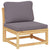 Garden Sofa with Cushions Solid Wood Acacia