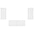 3 Piece TV Wall Cabinets with LED Lights White