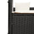 Double Sun Lounger with Roof and Curtains Black Poly Rattan