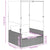 Double Sun Lounger with Roof and Curtains Black Poly Rattan