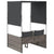 Double Sun Lounger with Roof and Curtains Grey Poly Rattan