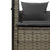 Double Sun Lounger with Roof and Curtains Grey Poly Rattan