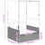 Double Sun Lounger with Roof and Curtains Grey Poly Rattan