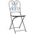 Bistro Chairs Foldable 2 pcs Blue and White Ceramic