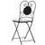 Bistro Chairs Foldable 2 pcs Blue and White Ceramic