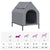 Dog House Light Grey Oxford Fabric and Steel