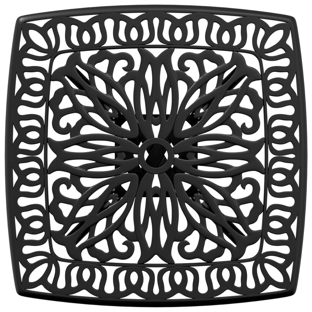 Garden Table Black 53x53x53 cm Cast Aluminium