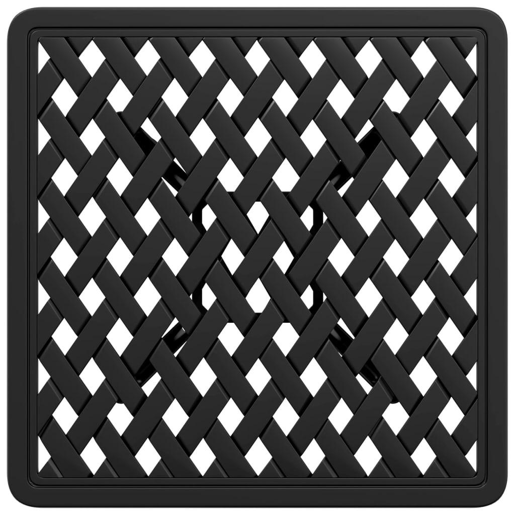 Garden Table Black 53x53x53 cm Cast Aluminium
