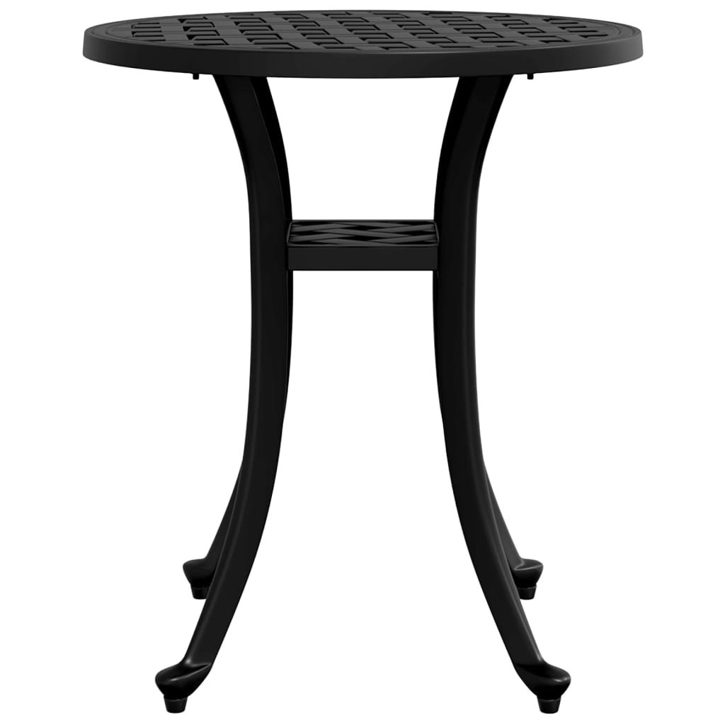 Garden Table Black Ø48x53 cm Cast Aluminium