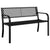 Garden Bench 119 cm Black Steel