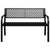 Garden Bench 119 cm Black Steel