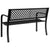 Garden Bench 119 cm Black Steel