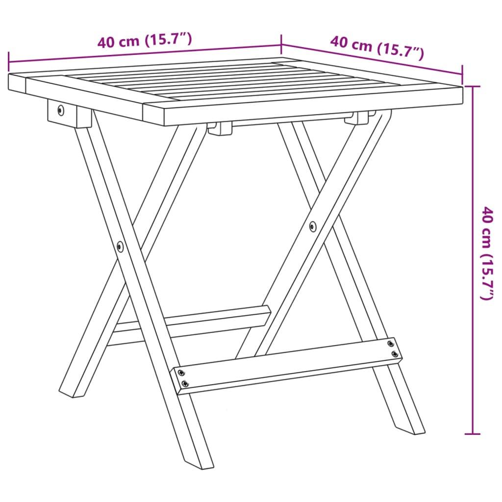 Garden Side Table 40x40x40 cm Solid Wood Acacia