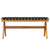 Garden Bench Black Solid Wood Acacia and Fabric