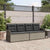 Reclining Garden Bench with Cushions Grey Poly Rattan