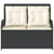Reclining Garden Bench with Cushions Black Poly Rattan