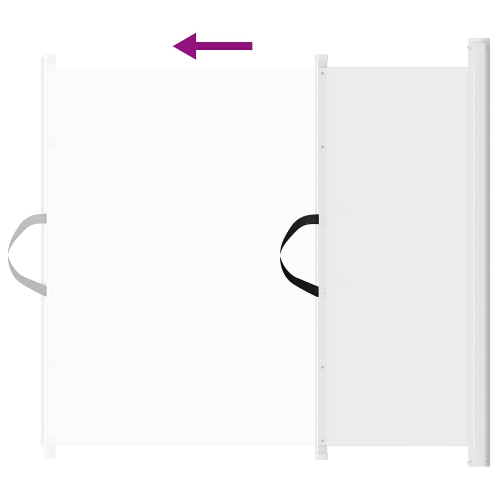 Retractable Pet Gate White 117.5x125 cm