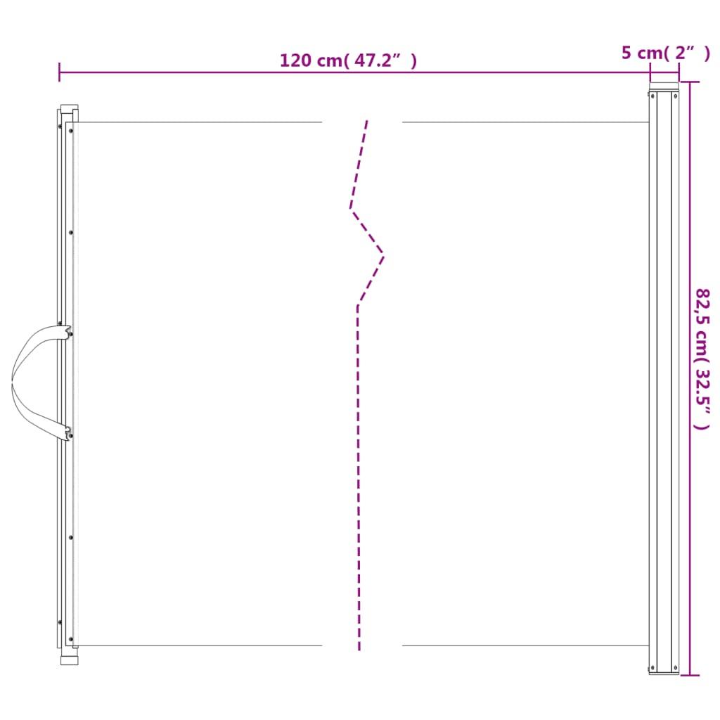 Retractable Pet Gate Black 82.5x125 cm