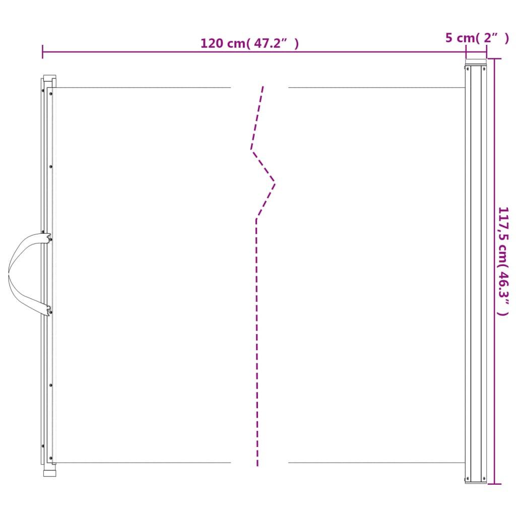 Retractable Pet Gate Black 117.5x125 cm