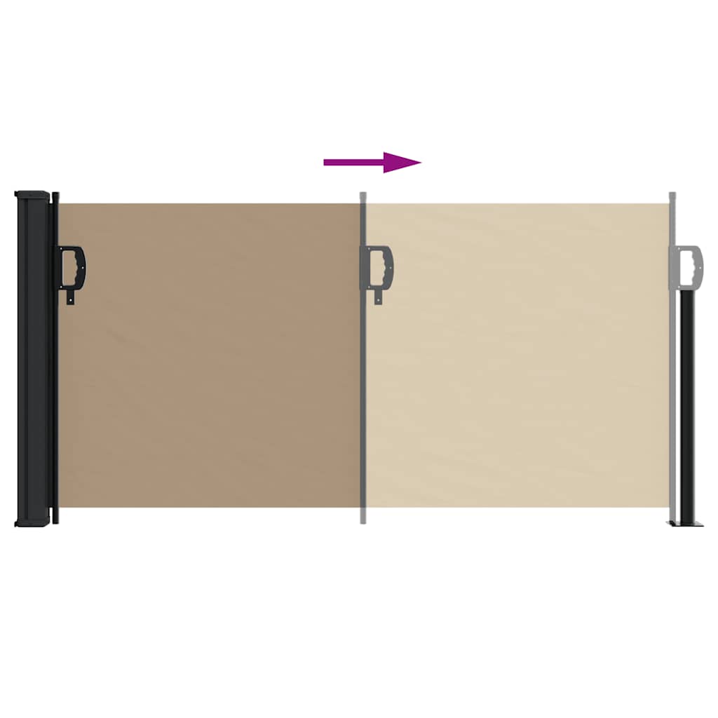 Retractable Side Awning Taupe 100x300 cm