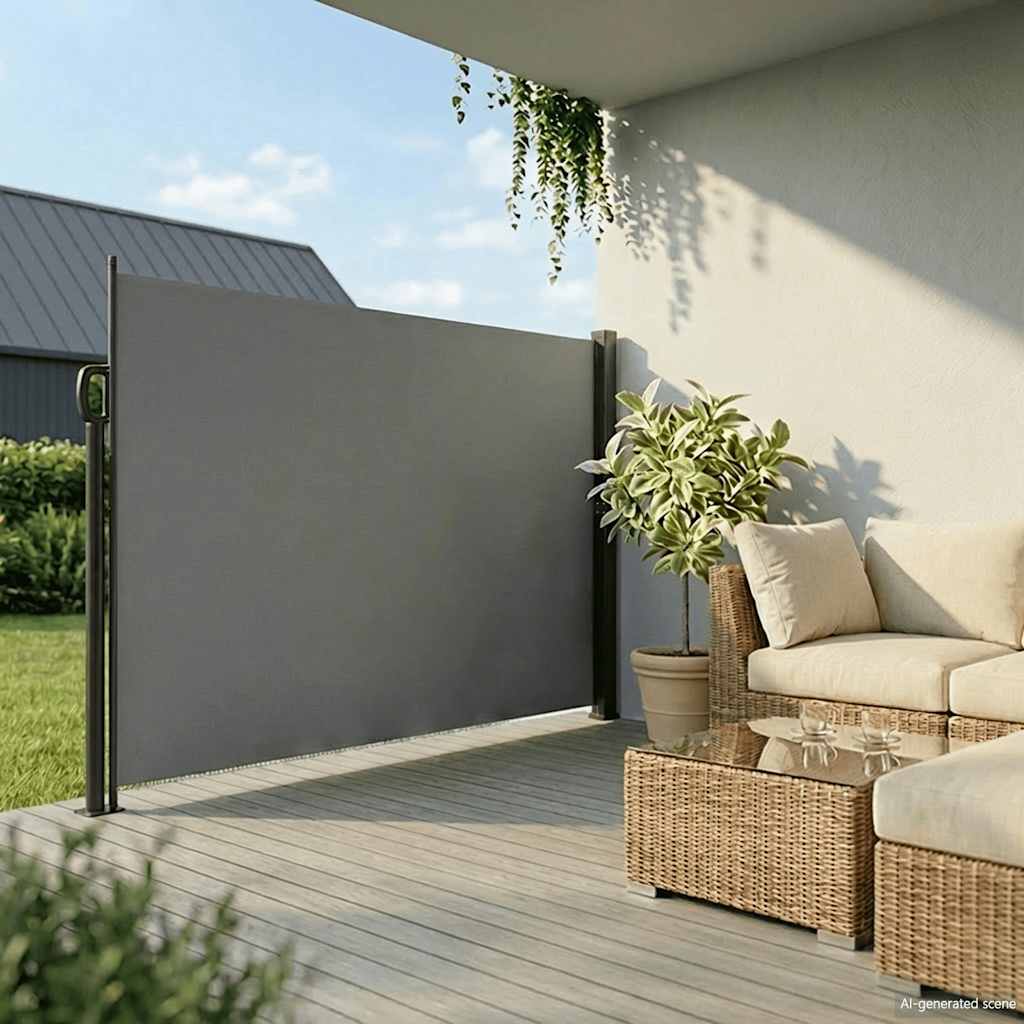 Retractable Side Awning Anthracite 220x300 cm