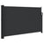 Retractable Side Awning Black 120x500 cm