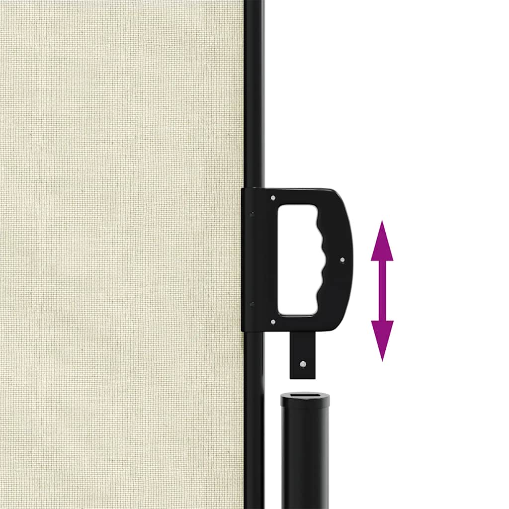 Retractable Side Awning Cream 120x500 cm