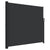 Retractable Side Awning Black 180x500 cm