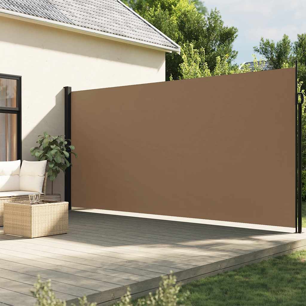 Retractable Side Awning Taupe 200x500 cm